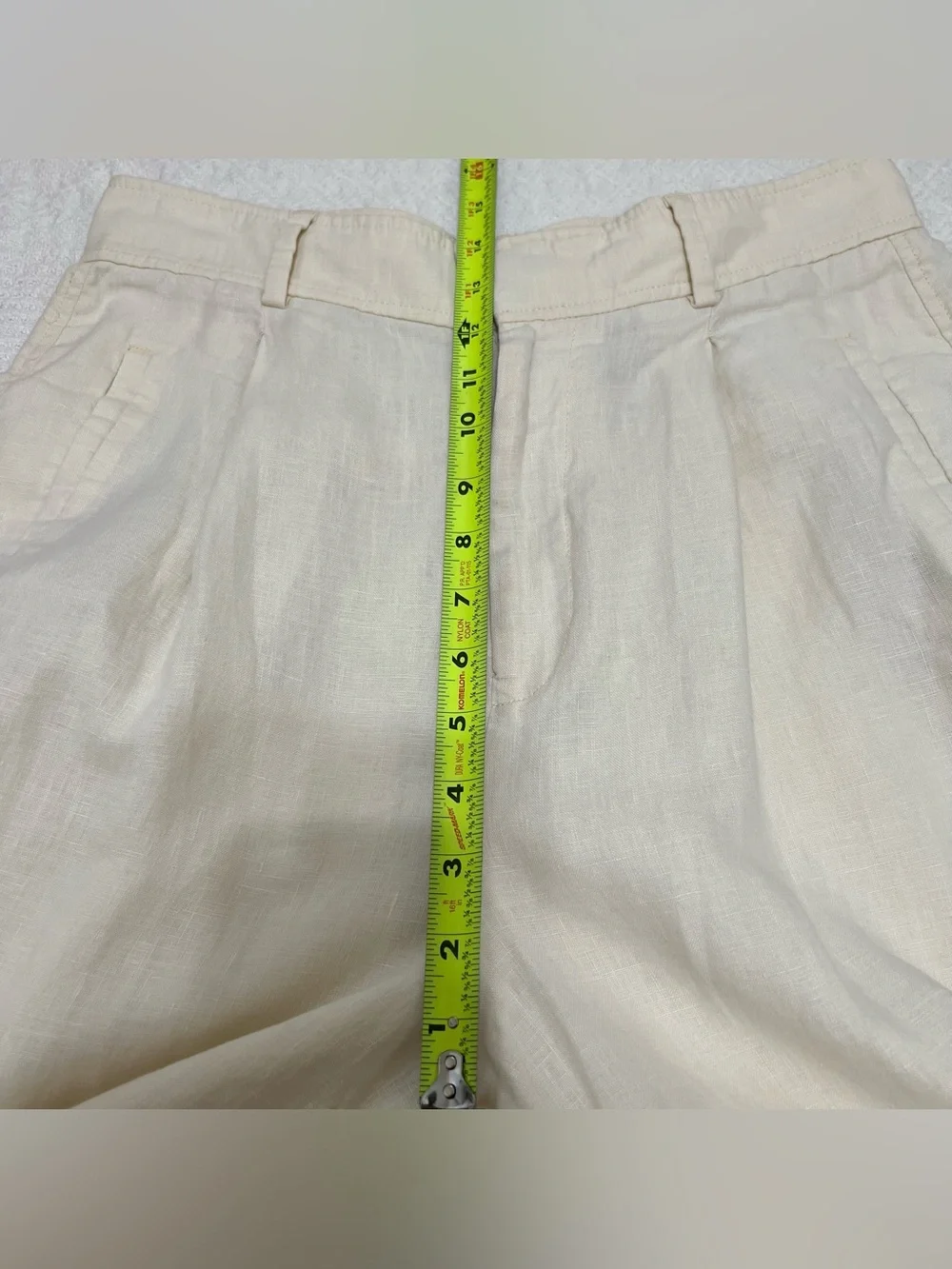 Everlane The Linen Way-High Drape Pant Wide-Leg Bone Cream Size 8